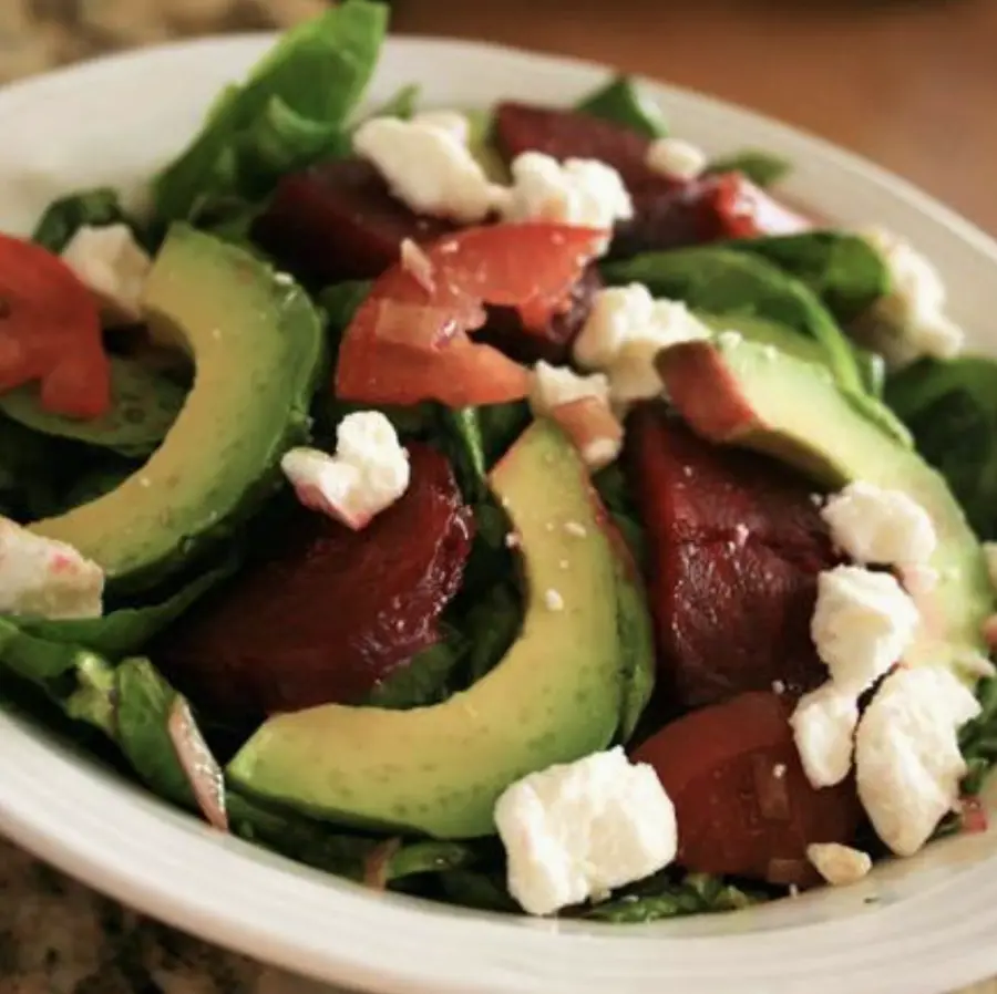 Avocado feta cheese salad